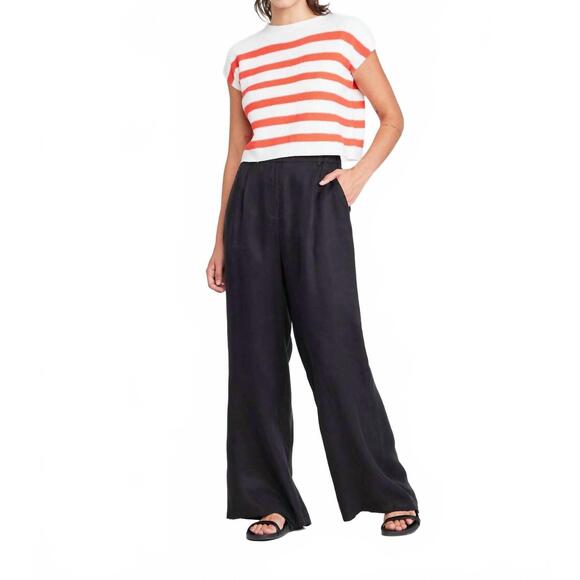 SELF CONTRAST Pants - NEW SELF CONTRAST caroline wide leg pants in black